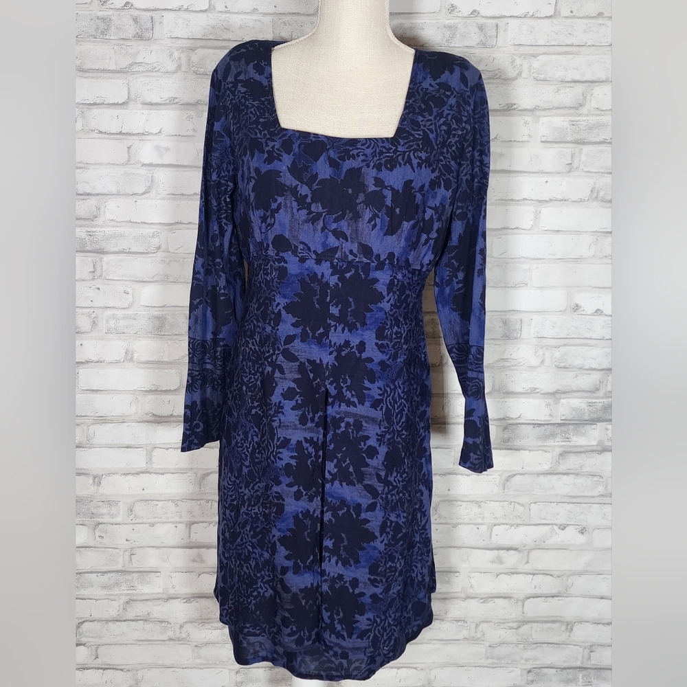 Rabbit Rabbit Rabbit Designs Blue Floral Vintage Dress - Picture 4 of 16